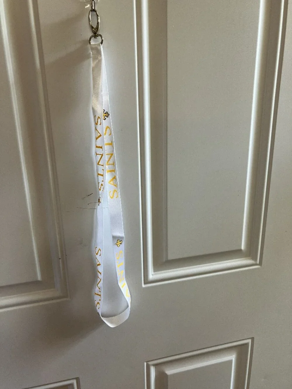 Saints White Lanyard